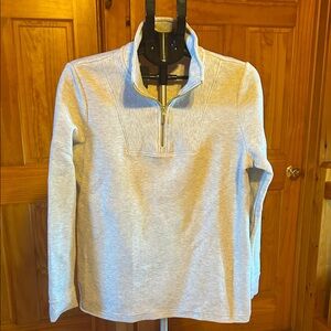 Gray-cream color Quarter-Zip Pullover